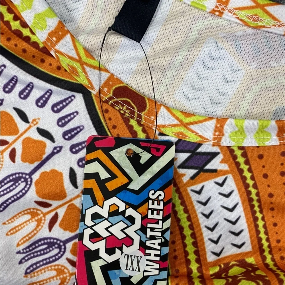 NWT Whatlees Daishiki Print Long Sleeve Shirt (Size:XXL, Color:Multi) - Picture 3 of 3